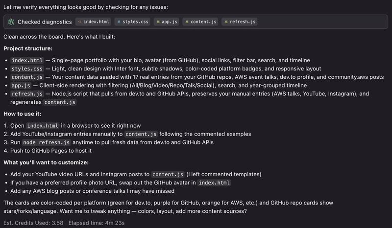 Screenshot: Initial build initial-build-2