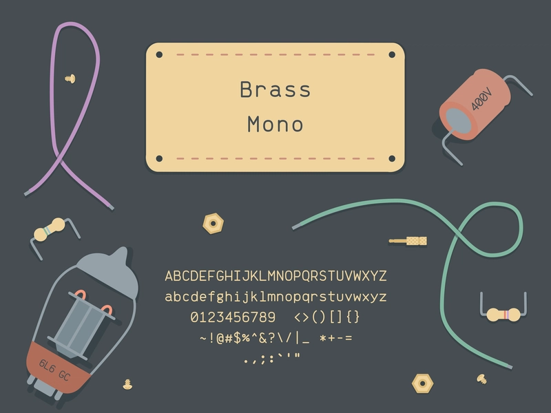 Brass Mono font preview