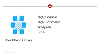 ©2015 Couchbase Inc. 54
Couchbase Server
Highly scalable
High Performance
Always on
JSON
 