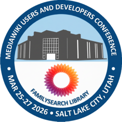 Logo for the MediaWiki Users and Developers Conference