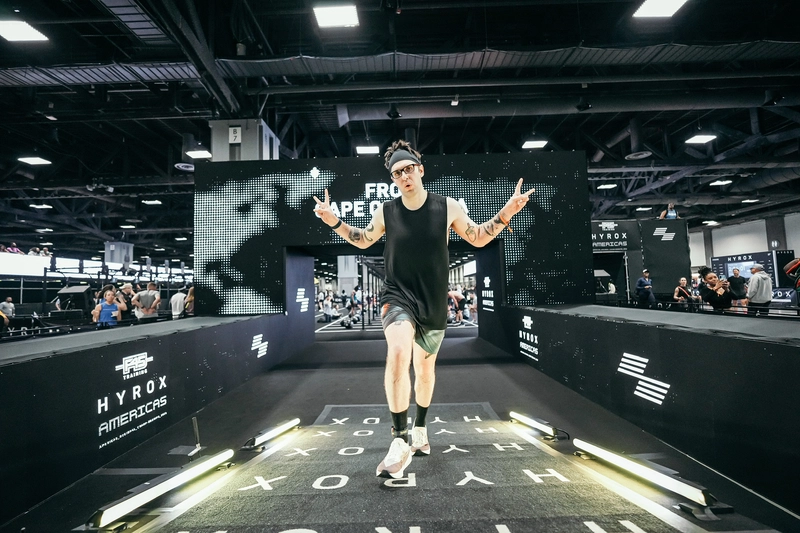 Crossing the finish line!