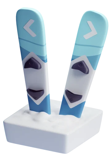 Illustration of skis